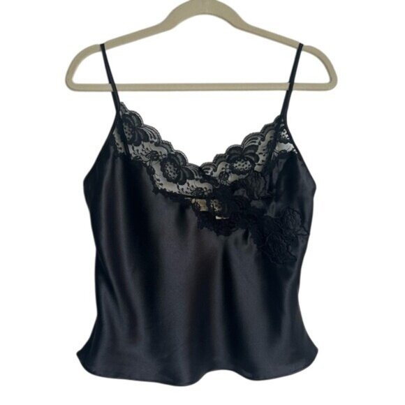 Victoria's Secret Gold Label Black Lace Cami - M - Picture 1 of 4